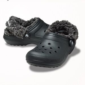 CROCS Black Fleece Lined Slip-on